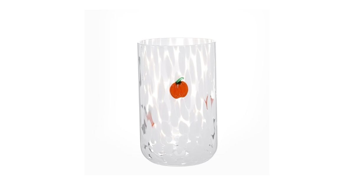 pumpkin charm drinking glass