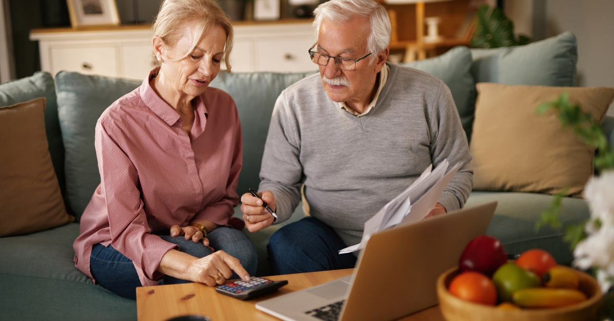 senior adults review paperwork