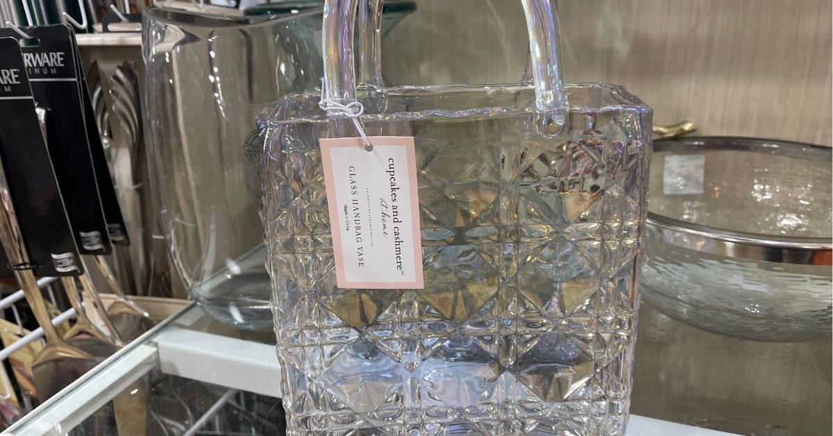 glass handbang vase