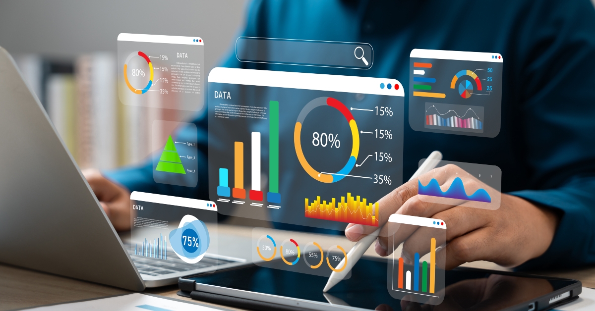 analyst using big data dashboard