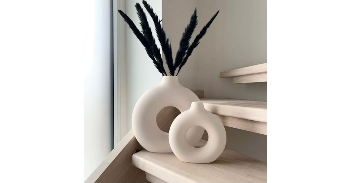 ceramic donut vases
