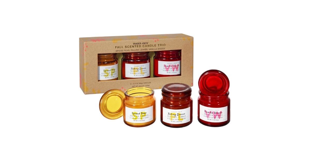 fall scented candle trio