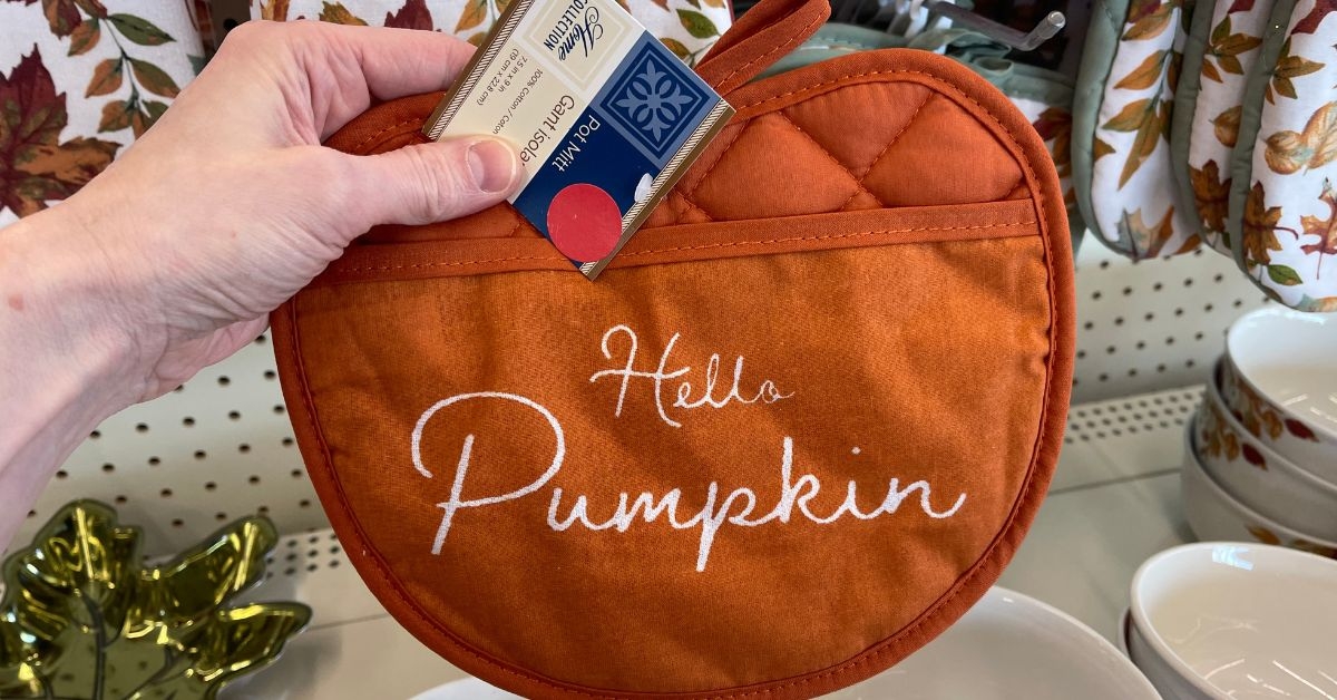 home collection pumpkin potholder