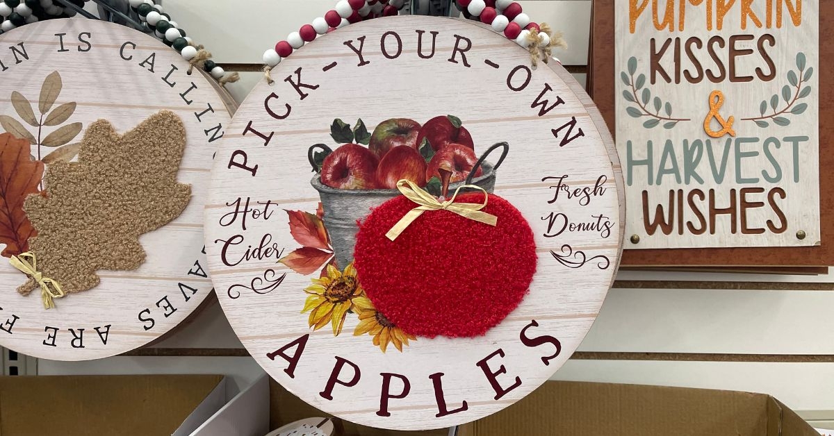 harvest textured wall sign