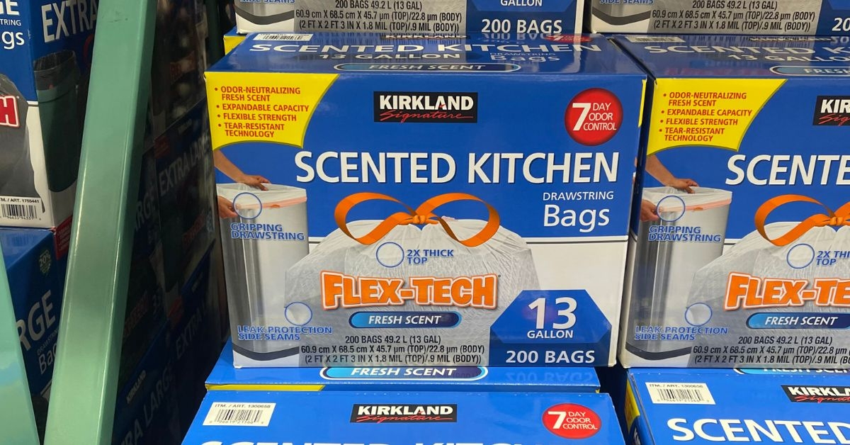 scented flex tech 13 gallon kitchen bags
