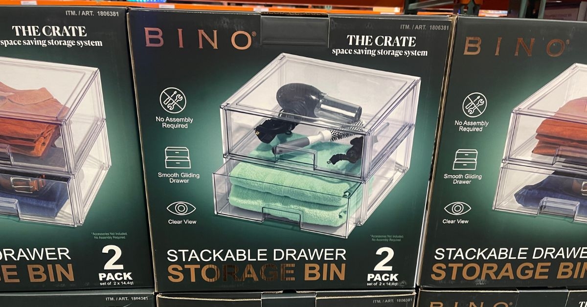stackable drawer storage bin