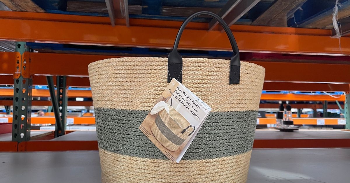 faux wicker basket