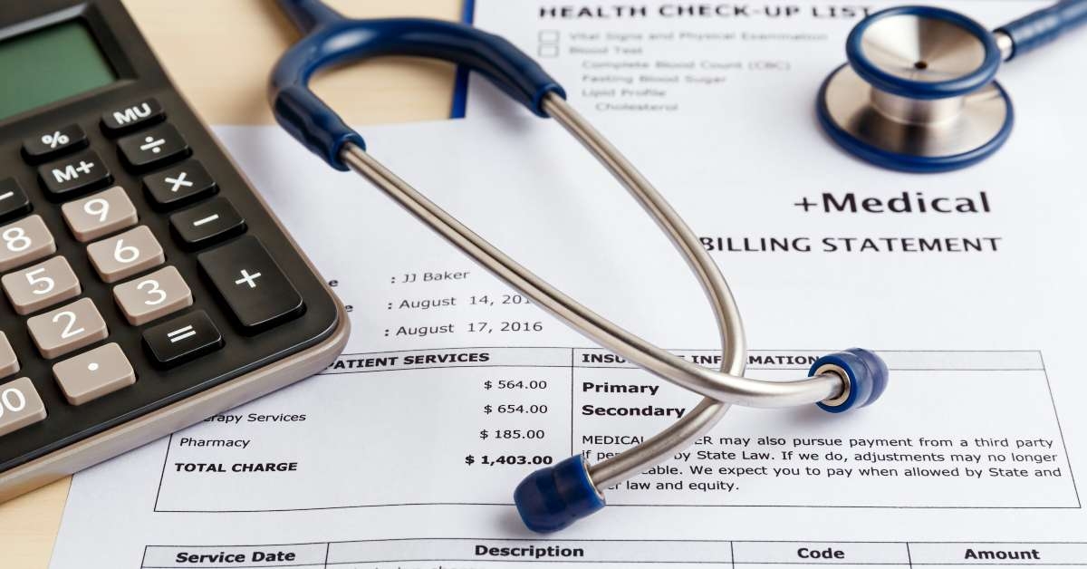 calculator and stethoscope