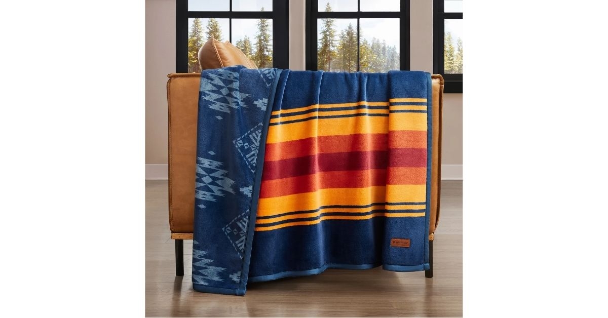 pendelton reversible plush throw