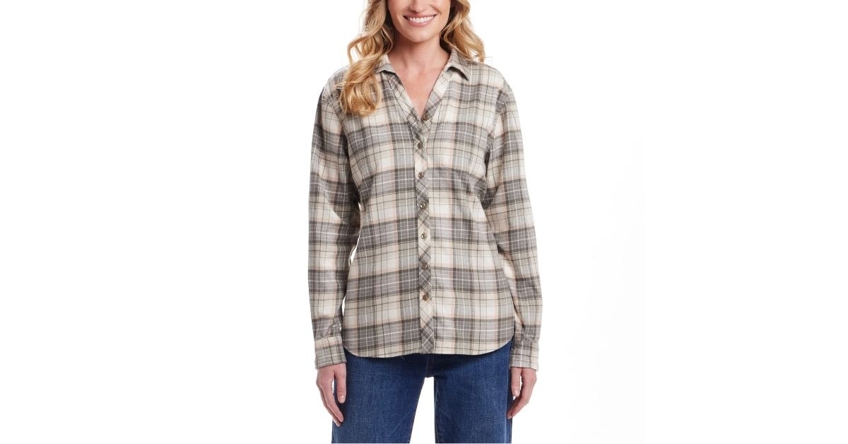 weatherproof vintage womens flannel shirt