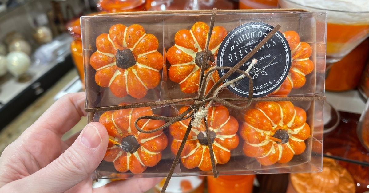pumpkin tea light candles