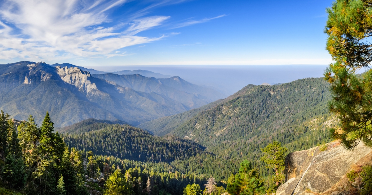 Sierra Nevada mountains on a sunny day