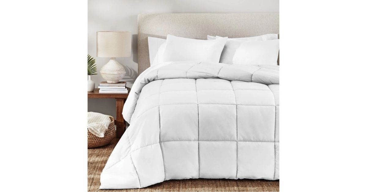 a white comforter set