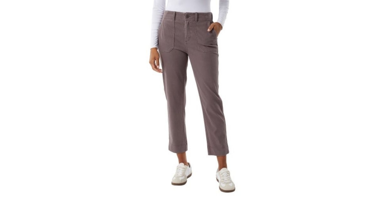 womens twill ankle pant