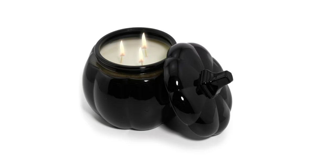 wick pumpkin jar candle