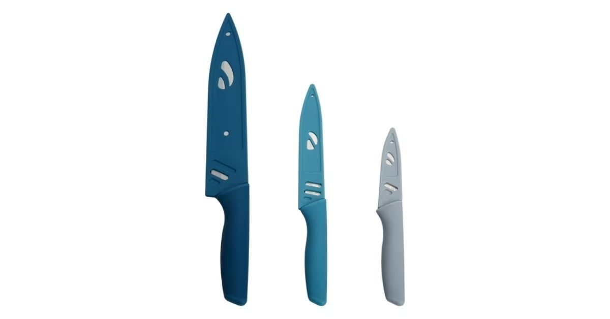 stainless steel color knife set with ergonomic