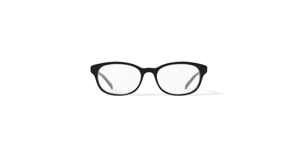 oval prescription eyeglasses with case
