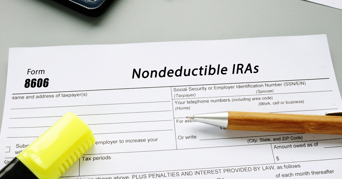 Form 8606 Nondeductible IRAs phrase