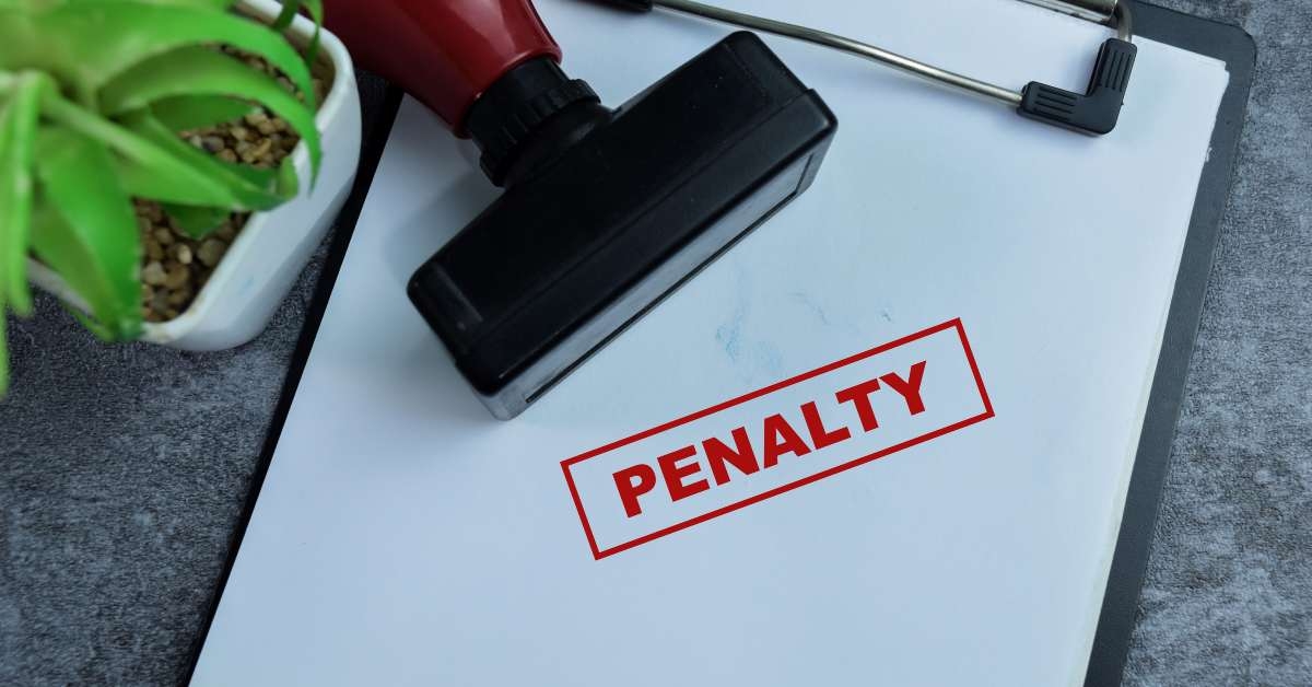 red handle rubber stamper and penalty