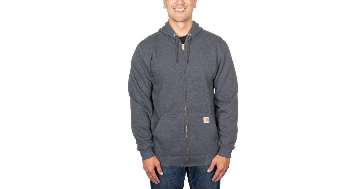 carhatt mens full zip sweatshirt