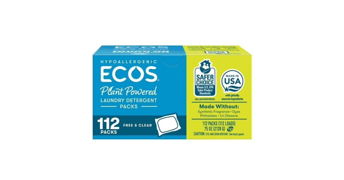 ecos laundry detergent packs