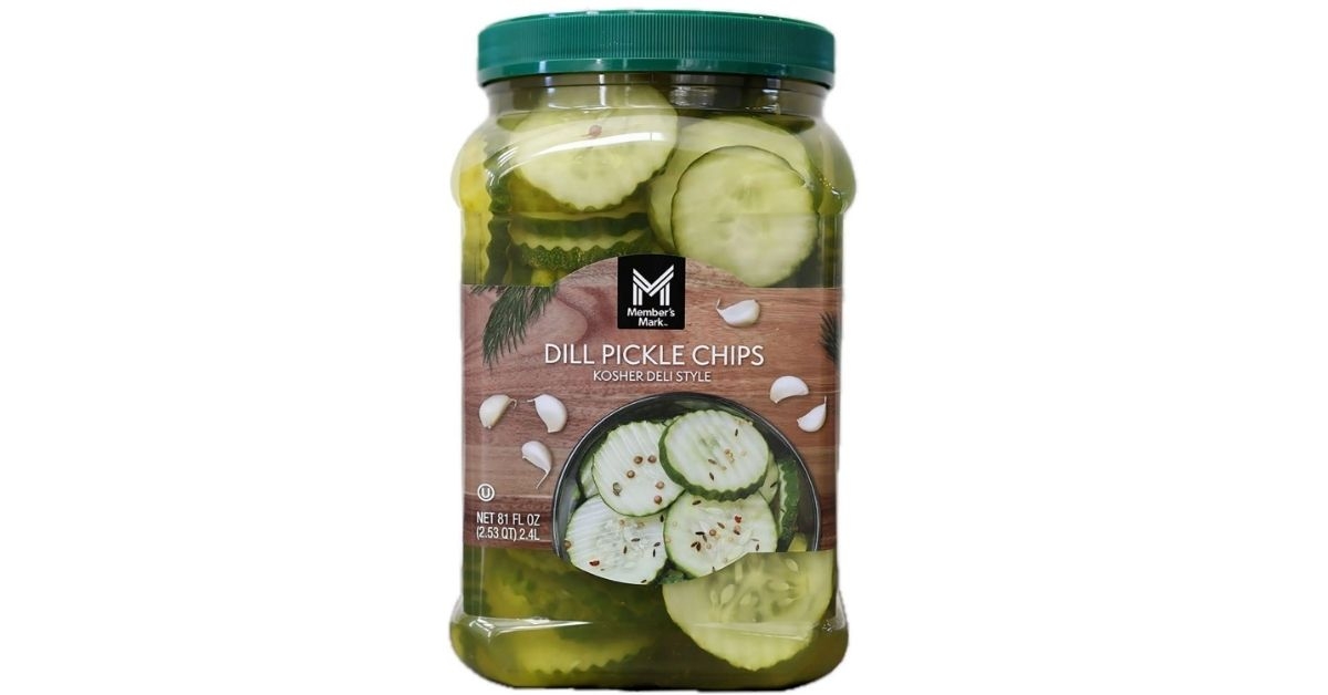 dill pickle chips in a bottle