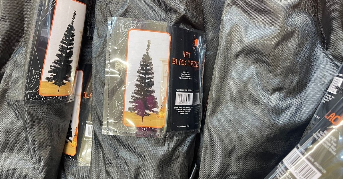 4 foot black halloween tree