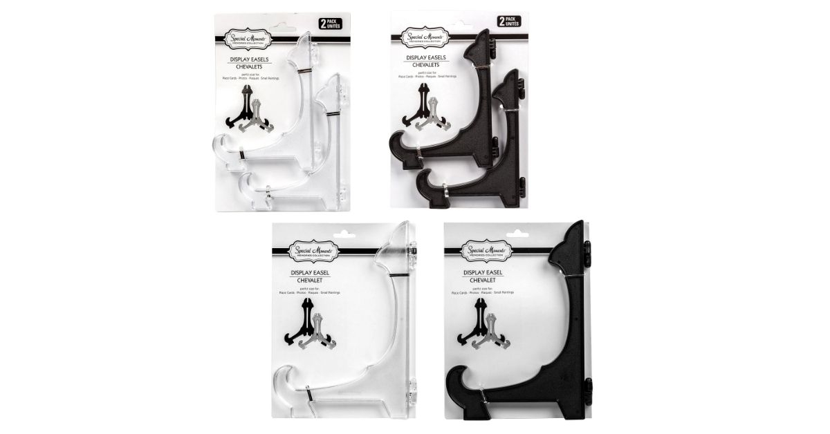 plastic display easel sets