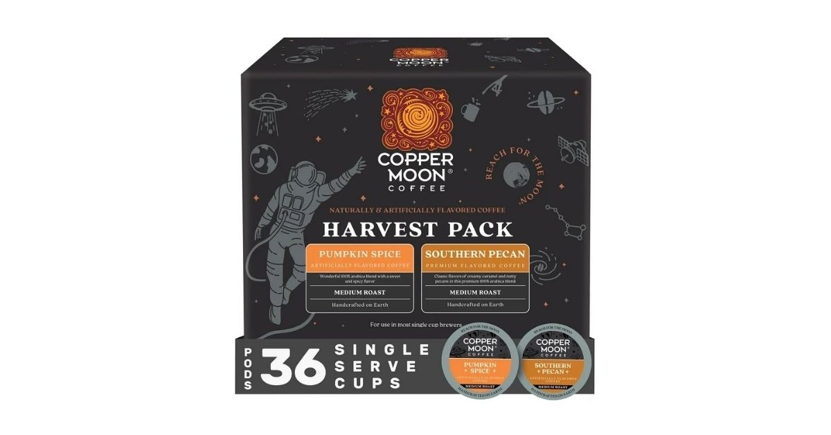 copper moon medium roast coffee pods