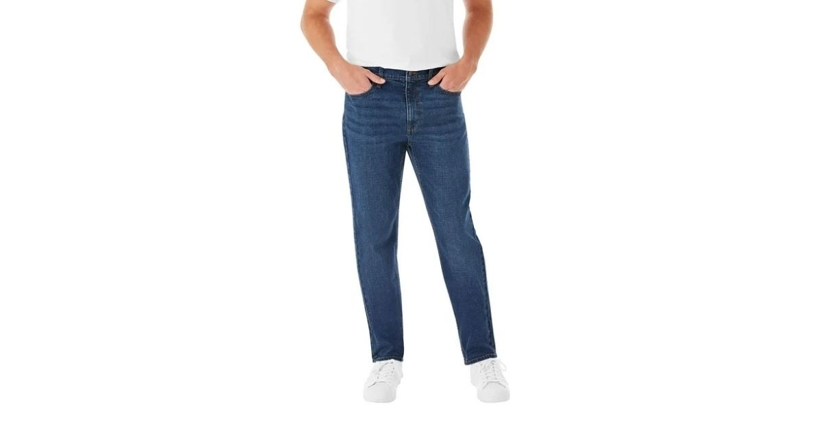 mens relaxed fit stretch denim jeans
