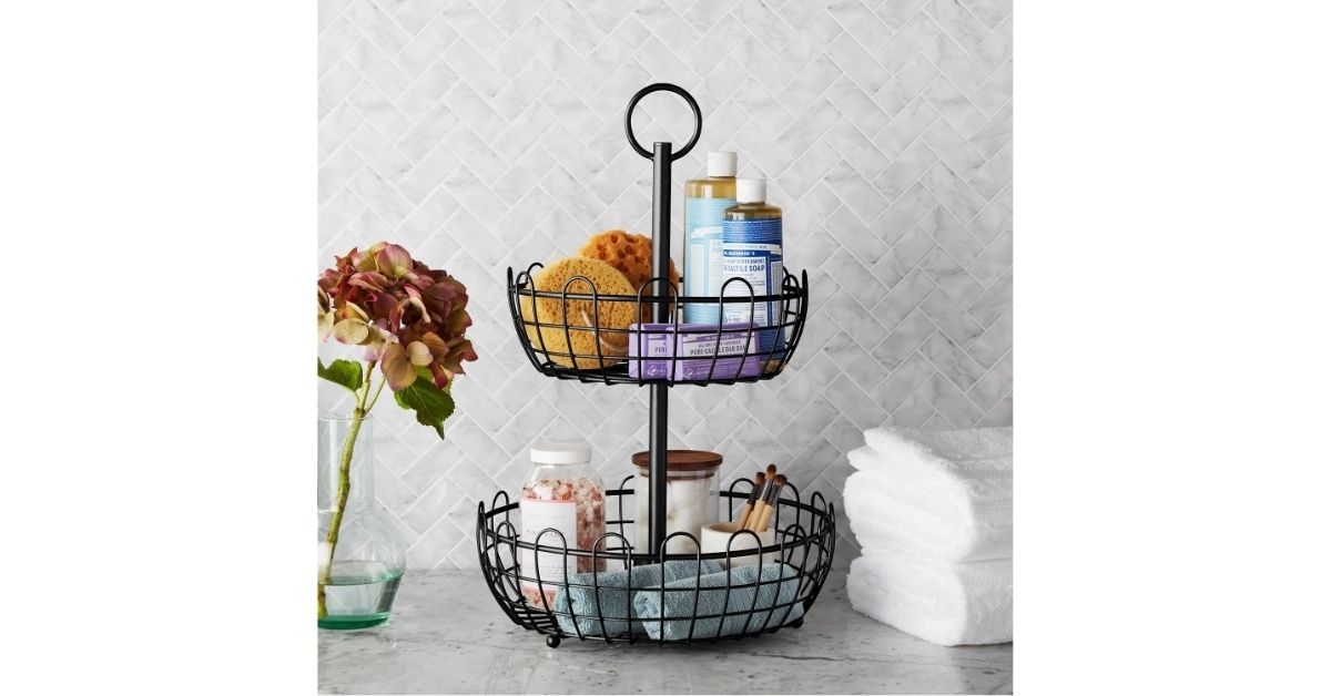 wrought iron fruit stand
