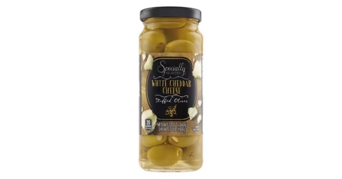white cheddar cheese stuffed olives
