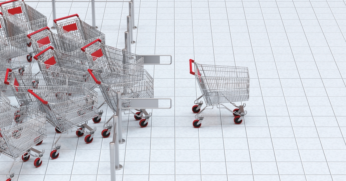 shopping carts outside the store