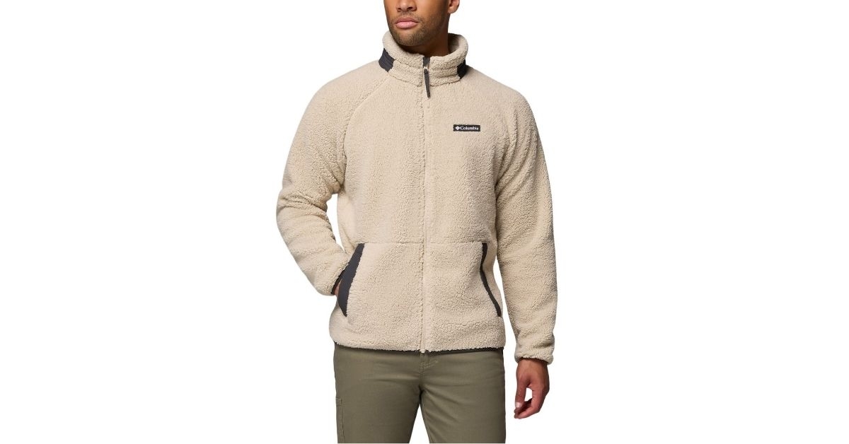 mens big timber peak fleece full zip