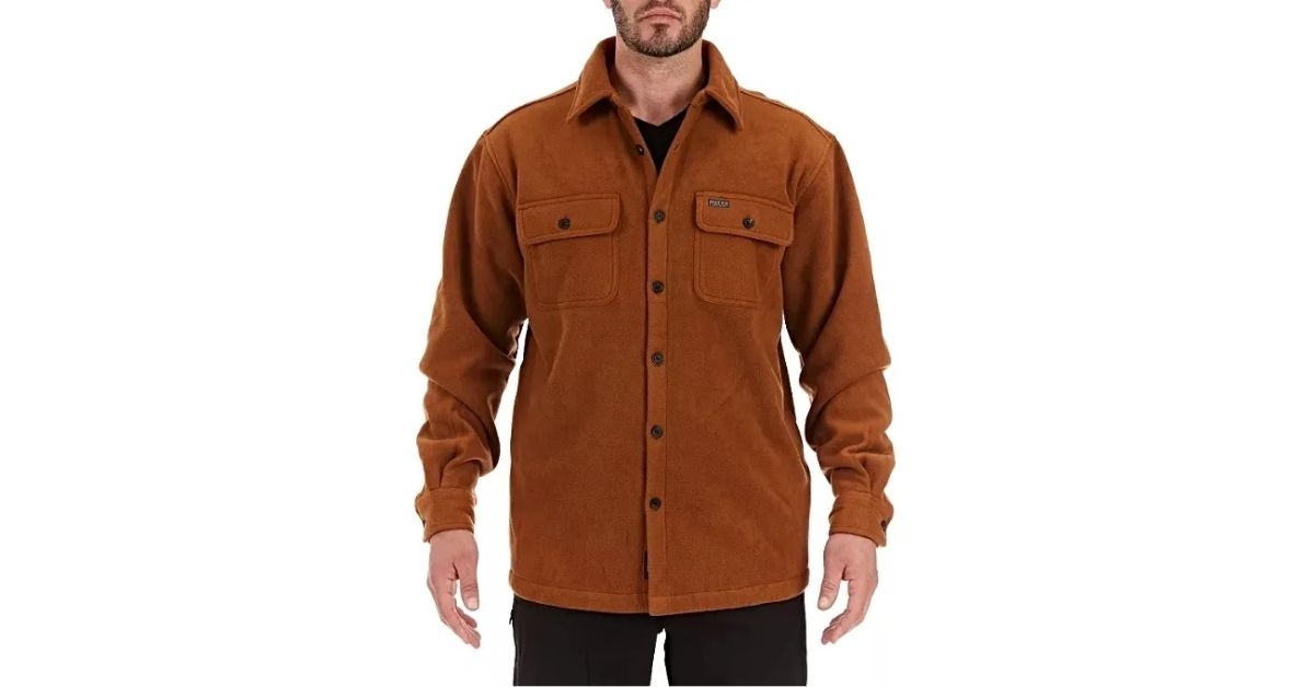 Smith's Workwear Sherpa Lined Fleece Shirt Jacket