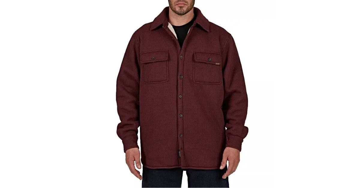 Smith's Workwear Sherpa-Lined Heather Thermal Shirt Jacket