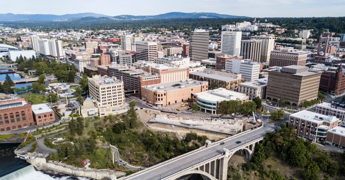spokane washington with bridge 
