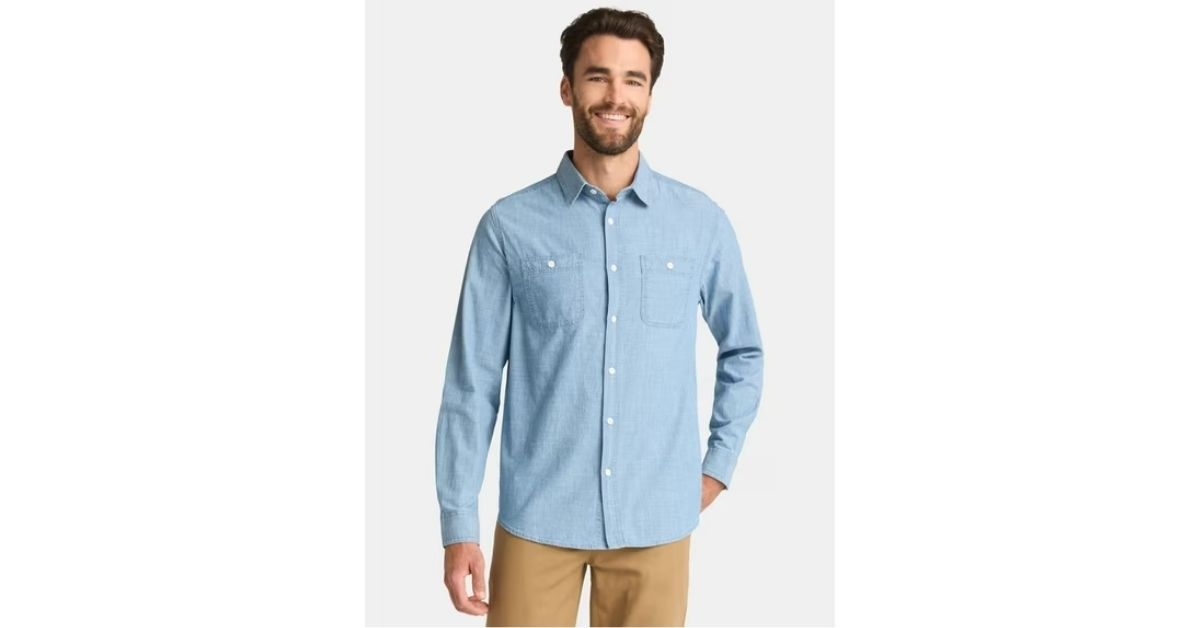 george mens chambray shirt