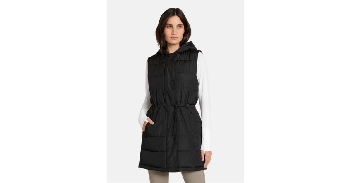 womens plus hooded tunic vest