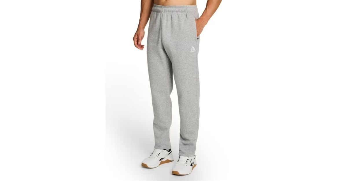 mens delta logo fit open leg sweatpants