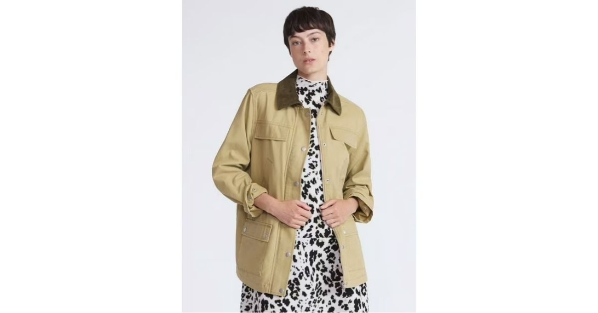 womens plus cotton oversized cargo barn jacket