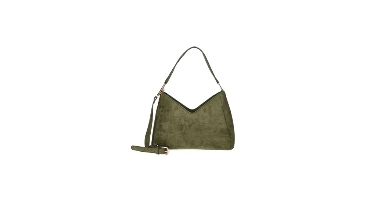 womens river soft faux suede shoulder hobo bag