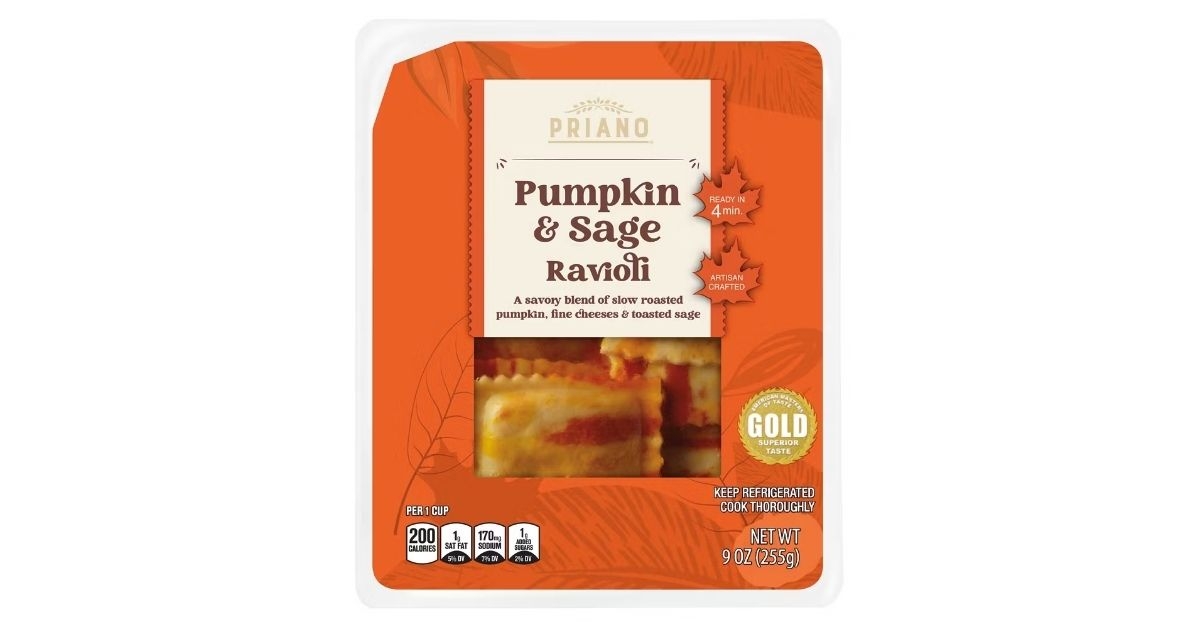 pumpkin and sage ravioli