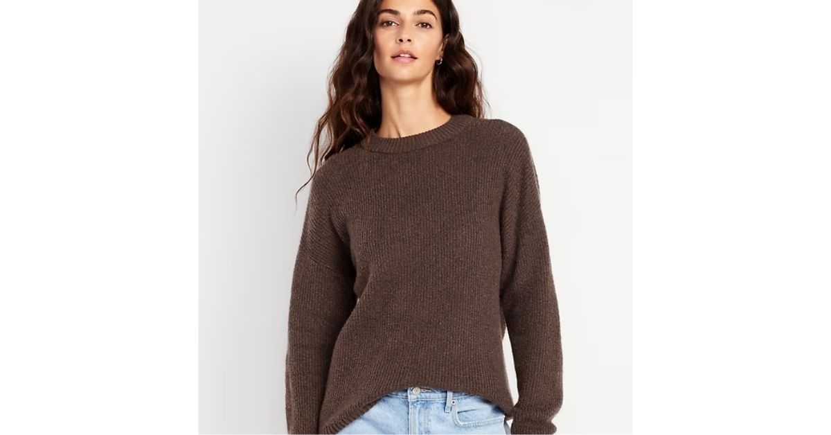 sosoft crew neck tunic sweater