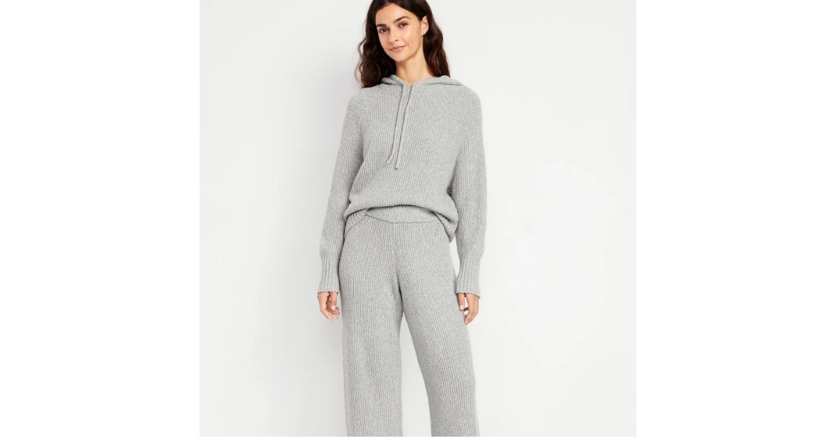 textured boucle lounge pants