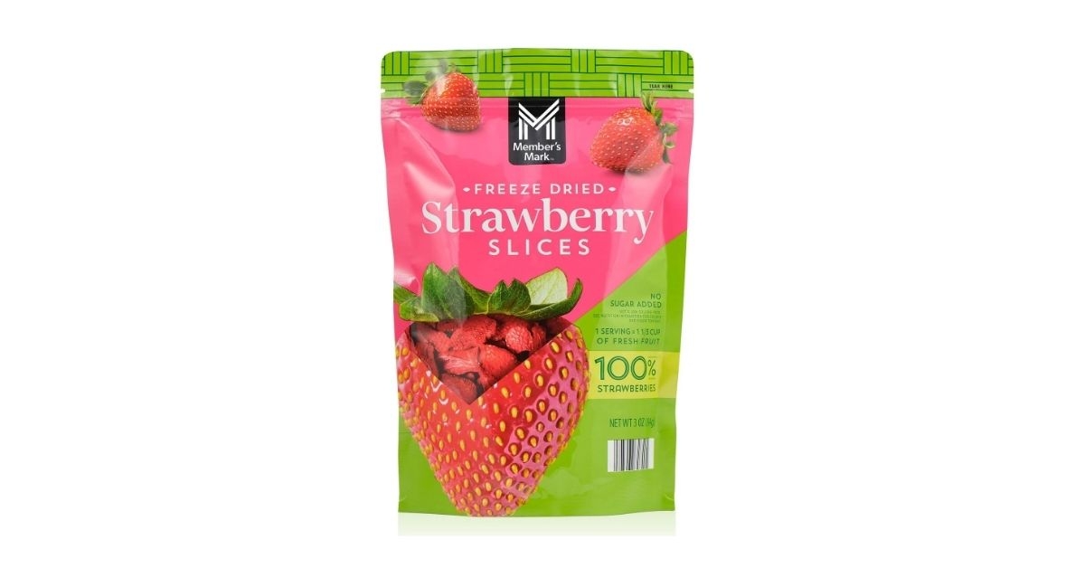 members mark freeze dried strawberry slices