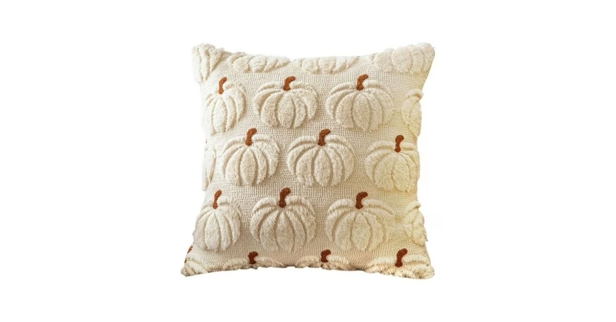 plush pumpkin throw pillow case