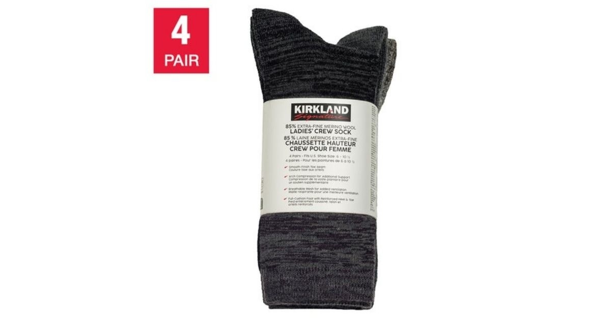 kirkland wool blend crew socks