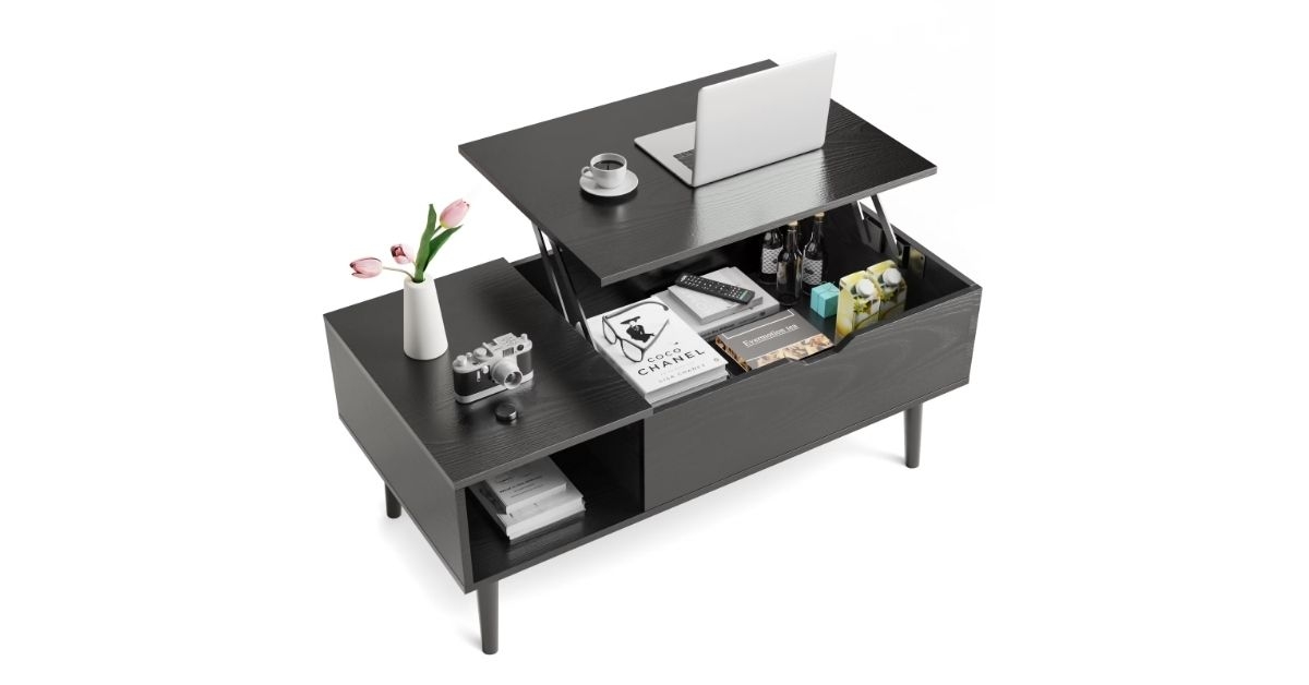 lift top coffee table with storage