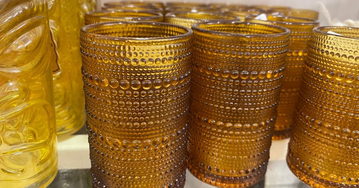 beaded drinking glasses